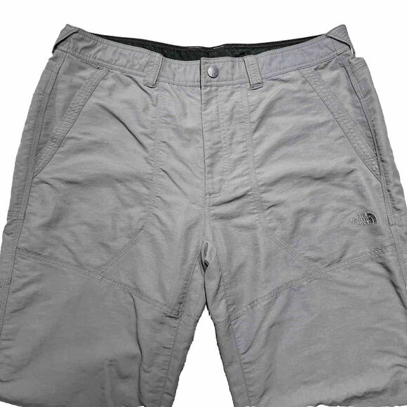 The North Face Mens Grey Nylon Hiking Trail Pants Sz 40 Pockets Drawstring Ankle - Picture 2 of 13